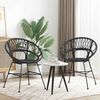 vidaXL Chaise de salle &agrave; manger 2 pcs Noir 49 x 51 x 81 cm