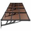vidaXL Auvent de porte Noir 396x90 cm Polycarbonate