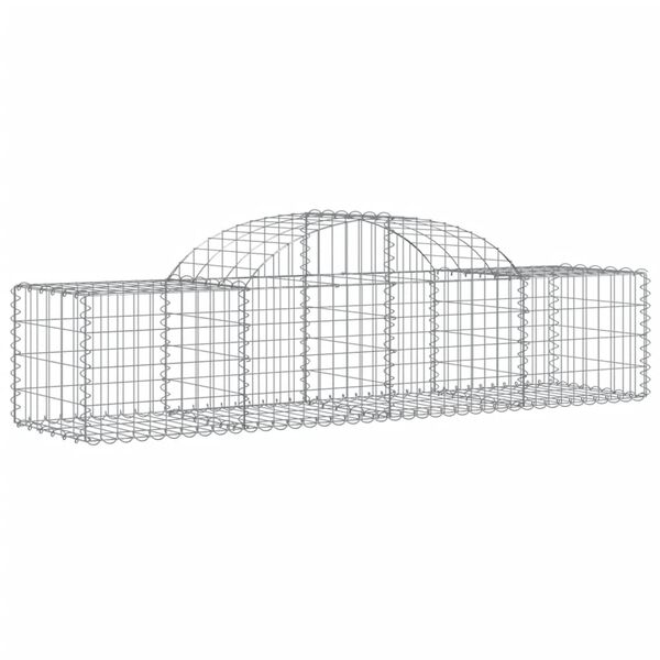 vidaXL Paniers à gabions arqués 3 pcs 200x50x40/60 cm fer galvanisé
