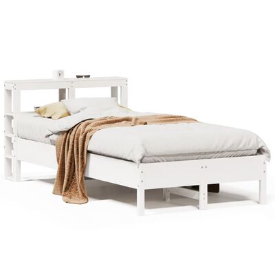 vidaXL Cadre de lit sans matelas blanc 90x200 cm bois de pin massif