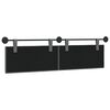 vidaXL T&ecirc;te de lit suspendue Ray&eacute; Gris fonc&eacute; 170 x 55 x 5 cm tissu