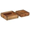 vidaXL Plateau 2 pcs Marron 29 x 31 x 10 cm Bois Recycl&eacute; Solide