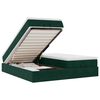 vidaXL Cadre de lit ottoman avec matelas vert fonc&eacute; 160x200 cm velours
