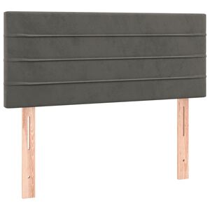 vidaXL T&ecirc;te de lit Gris fonc&eacute; 80x5x78/88 cm Velours