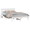 vidaXL Cadre de lit Blanc 150 x 200 cm Bois de pin massif