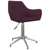 vidaXL Chaises pivotantes &agrave; manger lot de 6 violet tissu