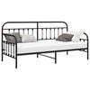 vidaXL Cadre de lit de jour Noir 90 x 200 cm Acier enduit de poudre