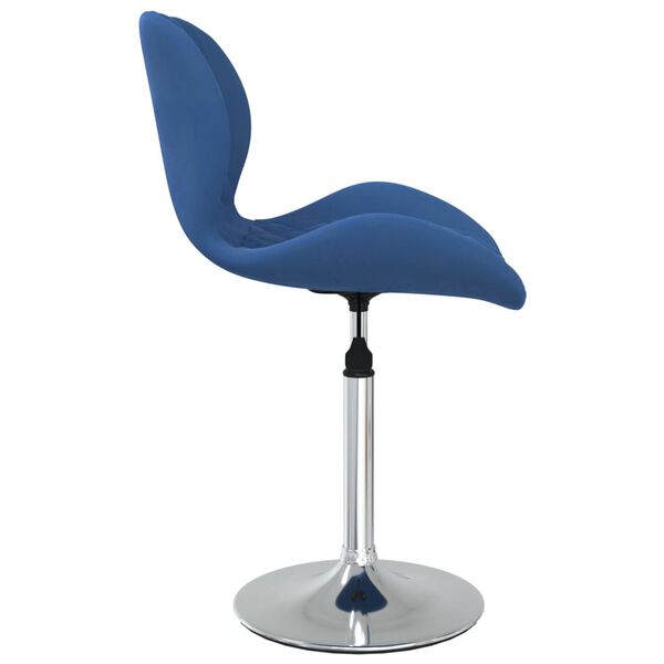 vidaXL Chaise pivotante de salle &agrave; manger Bleu Velours