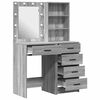 vidaXL Table de Toilette 2 pcs Gris 50 x 41 x 135 cm Bois d'ing&eacute;nierie