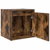 vidaXL Table de chevet murale ch&ecirc;ne fum&eacute; 38x34x40 cm