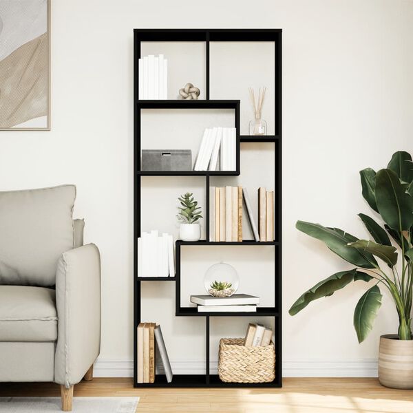 vidaXL &Eacute;tag&egrave;re s&eacute;paratrice de pi&egrave;ce noir 67x25x161,5 cm