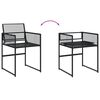 vidaXL Ensemble &agrave; manger de jardin 13 pcs noir r&eacute;sine tress&eacute;e