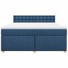 vidaXL Sommier &agrave; lattes de lit avec matelas Bleu 180x200 cm Tissu
