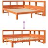 vidaXL Lit biblioth&egrave;que sans matelas cire marron 135x190 cm pin massif