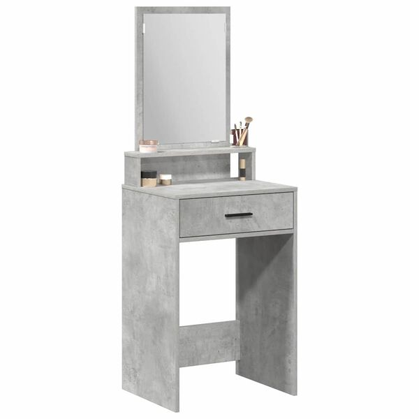 vidaXL Table de Toilette Gris b&eacute;ton 50 x 41 x 140 cm Bois d'ing&eacute;nierie