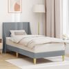 vidaXL Cadre de lit avec t&ecirc;te de lit Gris clair 100 x 200 cm tissu