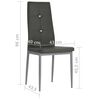vidaXL Chaises &agrave; manger lot de 6 gris similicuir
