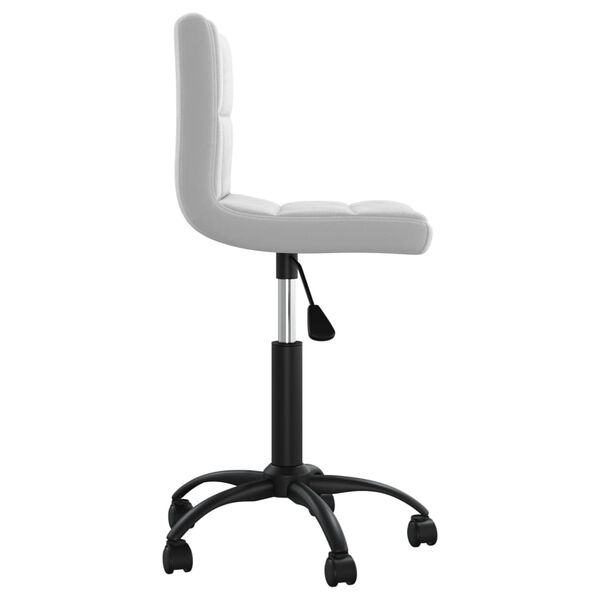 vidaXL Chaise pivotante de bureau Gris clair Velours