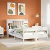 vidaXL Lit biblioth&egrave;que sans matelas blanc 135x190 cm bois pin massif