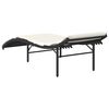 vidaXL Chaise longue avec coussin noir 55x199x50 cm r&eacute;sine tress&eacute;e