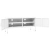 vidaXL Meuble TV Blanc 105x35x50 cm Acier