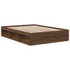 vidaXL Cadre de lit sans matelas ch&ecirc;ne marron 120x190 cm