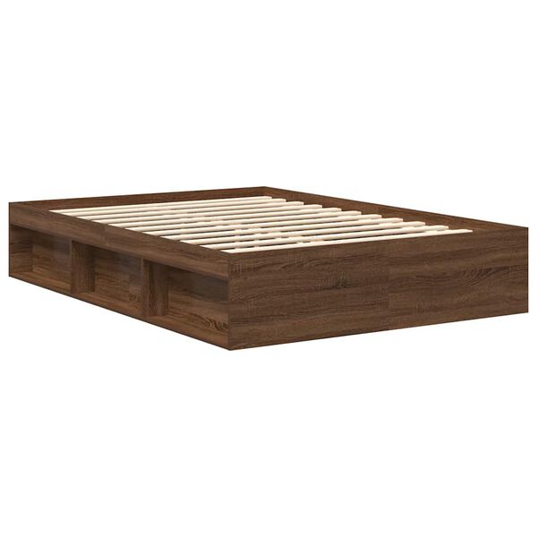 vidaXL Cadre de lit sans matelas ch&ecirc;ne marron 120x190 cm