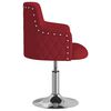 vidaXL Chaises &agrave; manger lot de 2 rouge bordeaux tissu