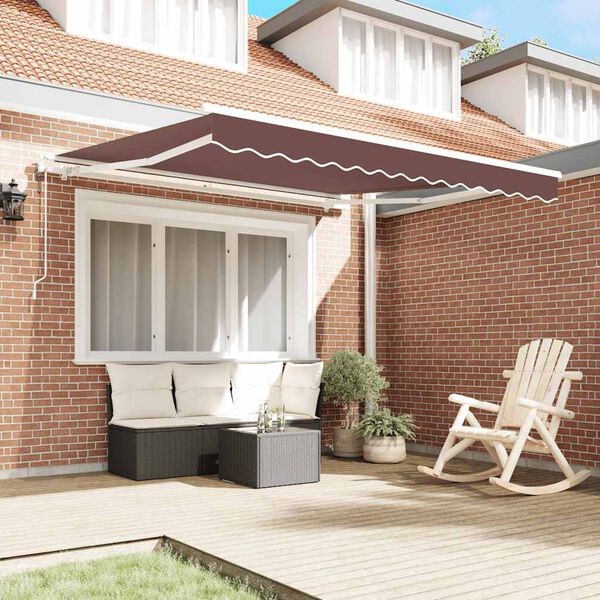 vidaXL Auvent r&eacute;tractable automatique marron 300x250 cm