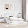 vidaXL Lit de Rangement Blanc 135 x 190 cm Bois d'ing&eacute;nierie