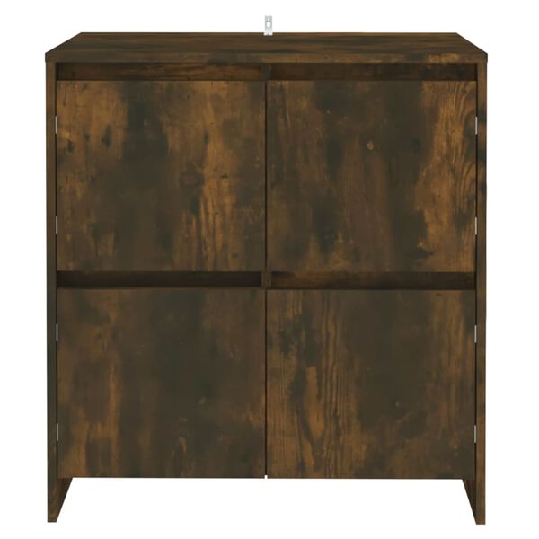 vidaXL Buffets 2 pcs Ch&ecirc;ne fum&eacute; 70x41x75 cm Bois d'ing&eacute;nierie