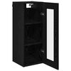 vidaXL Meuble mural Ch&ecirc;ne noir 34,5 x 34 x 90 cm
