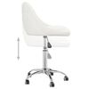 vidaXL Chaise pivotante de bureau Blanc Similicuir