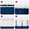 vidaXL Rideaux occultants avec anneaux 2 pcs Bleu fonc&eacute; 225 x 140 cm