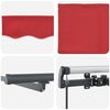 vidaXL Auvent R&eacute;tractable Rouge 400 &times;350 cm tissu