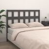 vidaXL T&ecirc;te de lit Gris 145,5x4x100 cm Bois massif de pin