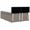 vidaXL Sommier &agrave; lattes de lit avec matelas Taupe 160x200 cm Tissu