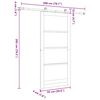 vidaXL Porte coulissante ORKDAL Marron 93 x 202 cm Pin massif