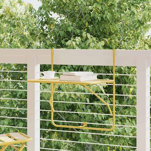 vidaXL Table de balcon Dor&eacute; 60x40 cm Acier
