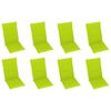 vidaXL Chaises inclinables de jardin et coussins lot de 8 Teck solide