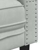 vidaXL Canap&eacute; Chesterfield avec traversins 3 places gris clair velours