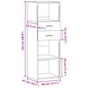 vidaXL Buffet haut gris b&eacute;ton 40x42,5x124 cm bois d'ing&eacute;nierie