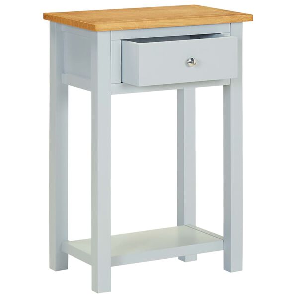 vidaXL Table d'appoint 50x32x75 cm Bois de ch&ecirc;ne massif
