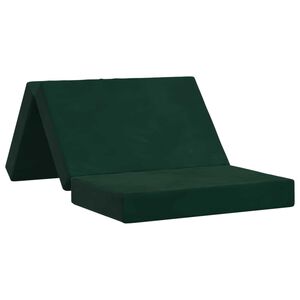 vidaXL Canap&eacute;-lit pliable 100 x 67 x 45 cm Vert fonc&eacute;