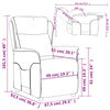 vidaXL Fauteuil inclinable Gris fonc&eacute; Tissu