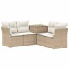 vidaXL Ensemble de Canap&eacute;s 5 pc Beige et blanc cr&egrave;me