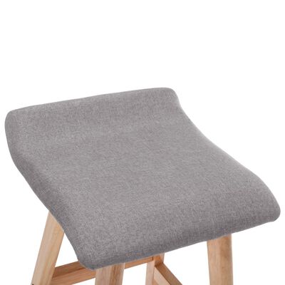 vidaXL Chaise de bar Gris clair Tissu