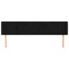 vidaXL T&ecirc;te de lit avec oreilles Noir 163x16x78/88 cm Velours