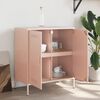 vidaXL Buffet rose 68x39x79 cm acier