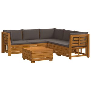 vidaXL 6 pc Ensemble de canap&eacute;s d'ext&eacute;rieur Bois d'Acacia Massif